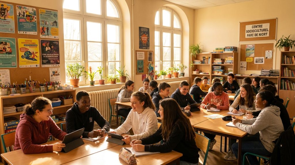 découvrez comment les jeunes du centre socioculturel du parc de niort partagent leurs découvertes et retours d'une expérience enrichissante lors d'une rencontre conviviale.