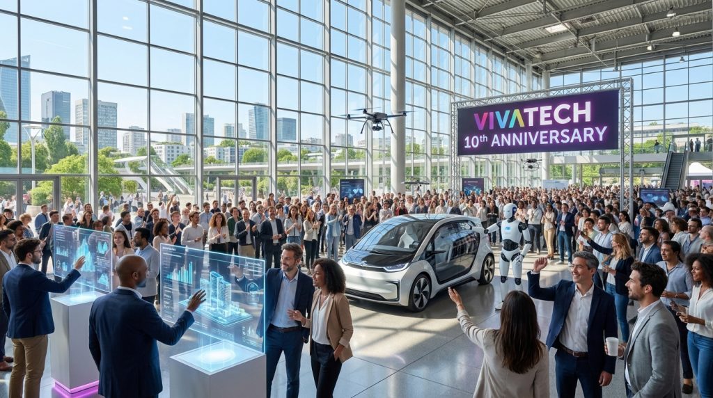 célébrez les 10 ans de vivatech, le plus grand événement tech européen, et découvrez son programme phare riche en innovations et rencontres inspirantes.