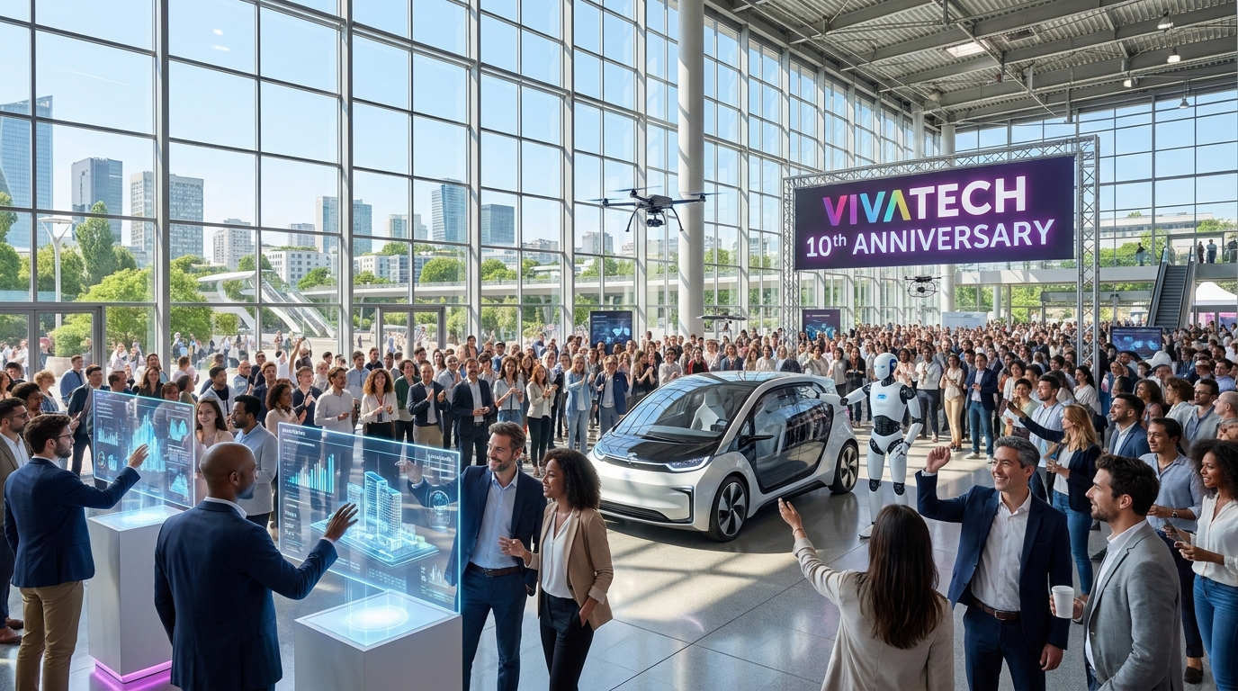 célébrez les 10 ans de vivatech, le plus grand événement tech européen, et découvrez son programme phare riche en innovations et rencontres inspirantes.
