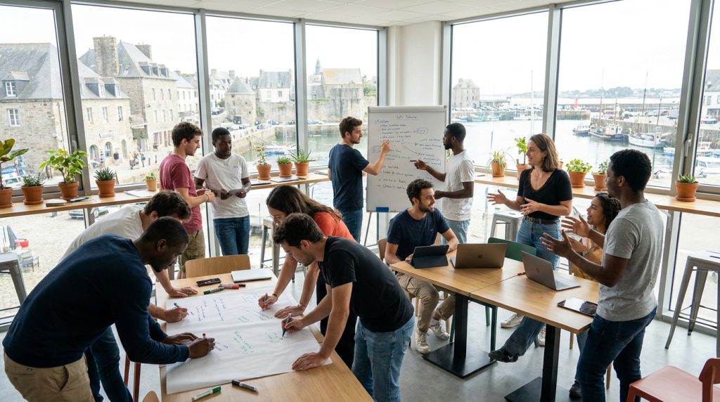 à concarneau, neuf jeunes en décrochage participent à une semaine immersive pour développer leurs compétences et prendre en main leur avenir entrepreneurial.