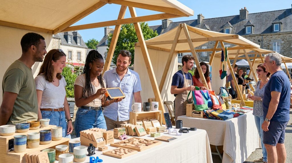 découvrez le marché presque unique à lanester, une plateforme dédiée aux jeunes entrepreneurs innovants pour présenter leurs créations et favoriser l'innovation locale.