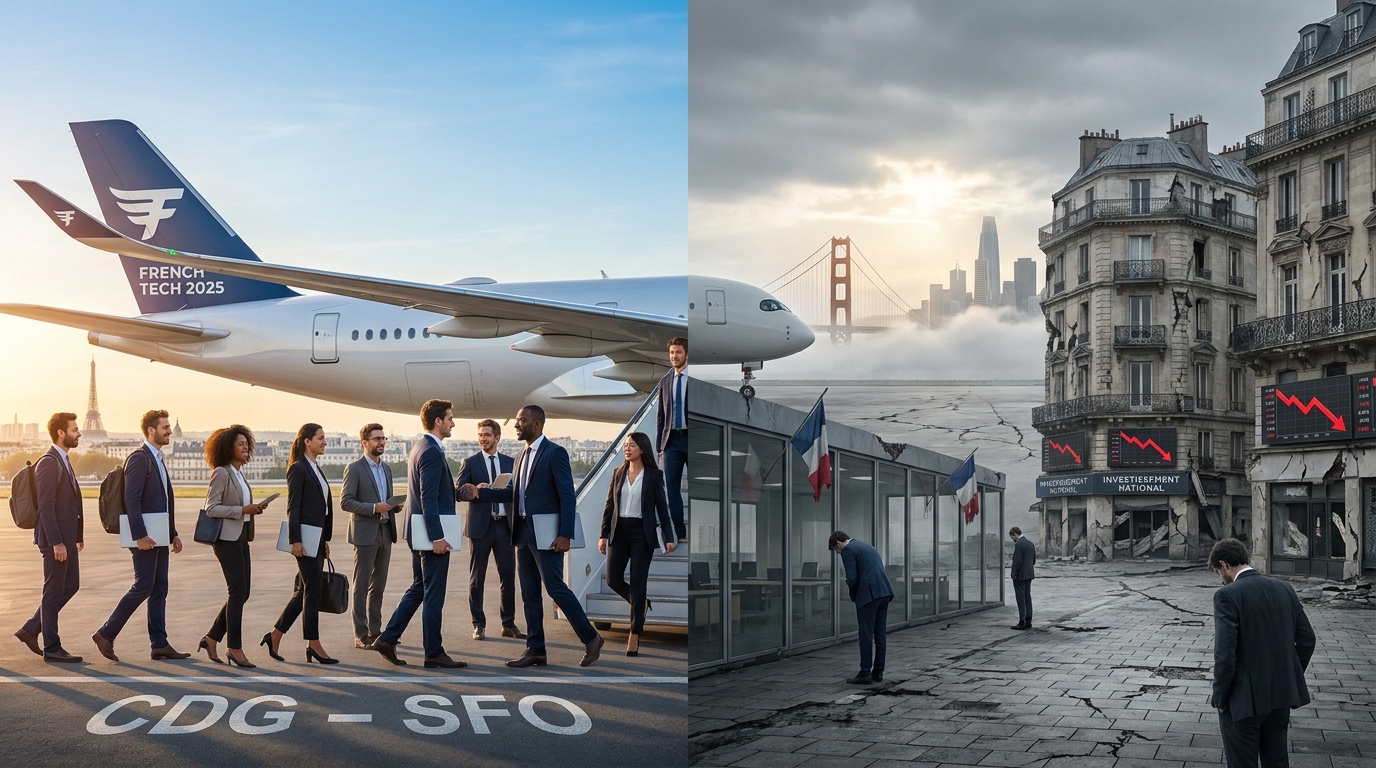 découvrez comment les créateurs français de la french tech s'envolent vers san francisco en 2025, face à un contexte de financements en baisse en france.