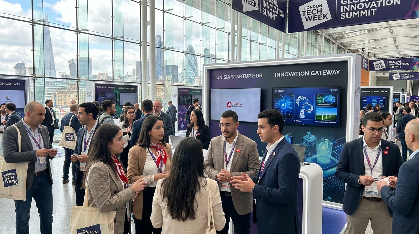 découvrez comment plus de 20 startups tunisiennes participent à london tech week 2026, prêtes à conquérir le marché international avec leurs innovations, présentées par wmc.