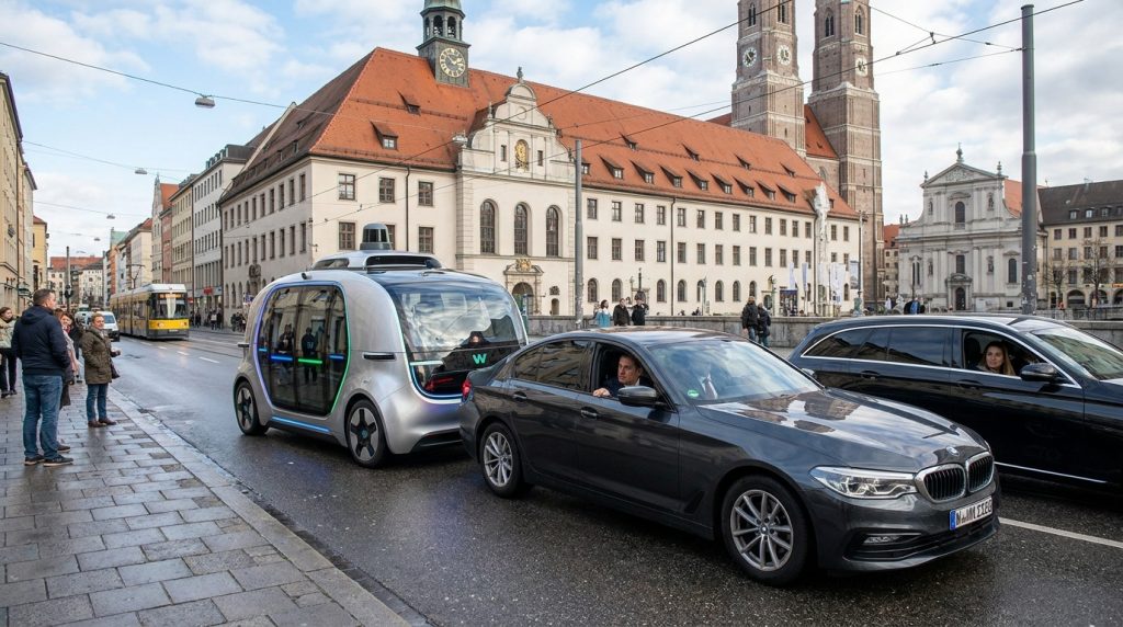 waymo s'installe à munich, bouleversant le marché avec ses robotaxis autonomes. bmw et mercedes doivent faire face à cette nouvelle concurrence technologique dans la capitale bavaroise.
