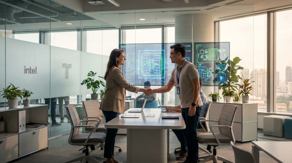 intel livre sa technologie de puces à une startup innovante cofondée par un partenaire de lip-bu tan, renforçant ainsi sa collaboration stratégique dans l'industrie des semi-conducteurs.
